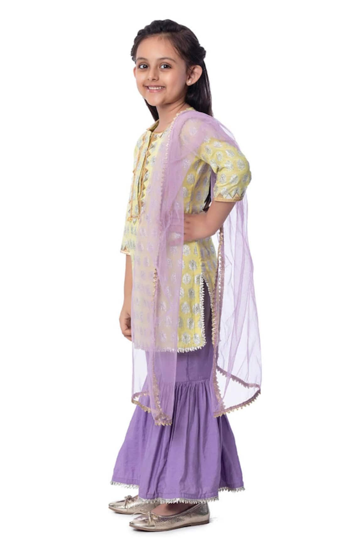 Bloomers by Amrita M Chanderi Kurta Set