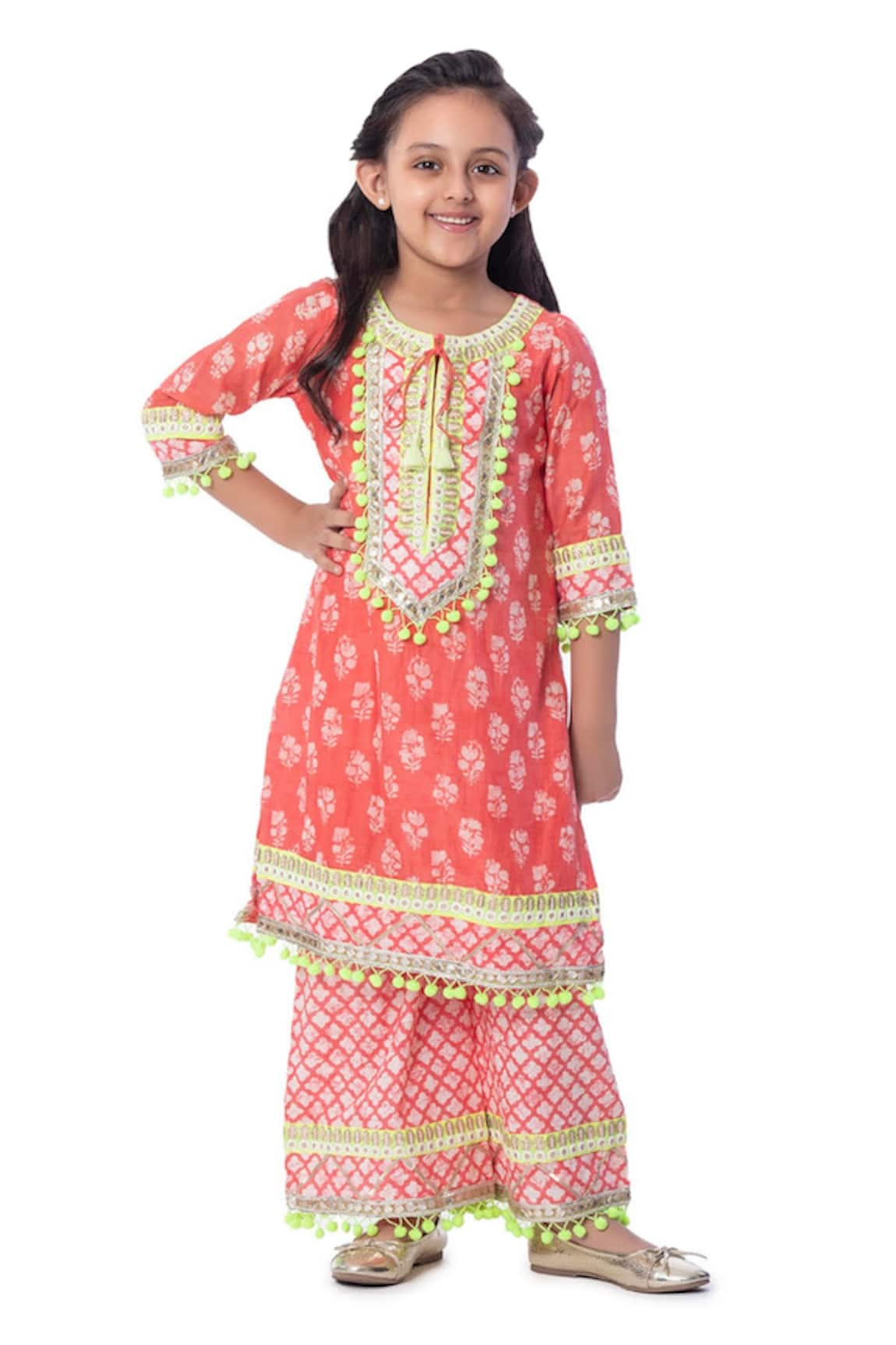 Bloomers by Amrita M Printed Kurta & Palazzo Set