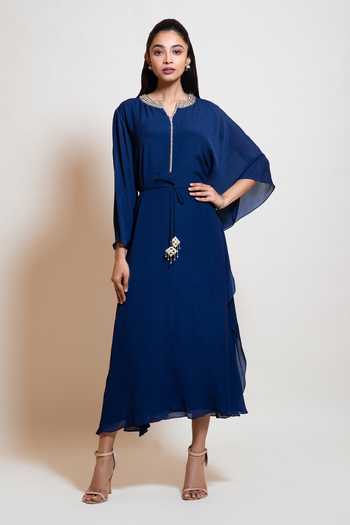 Smriti By Anju Agarwal Asymmetric Sleeve Kaftan 