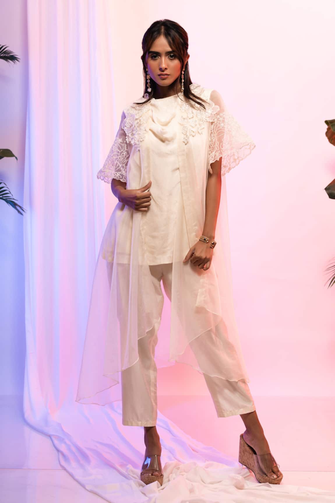 Smriti By Anju Agarwal Embroidered Jacket & Pant Set