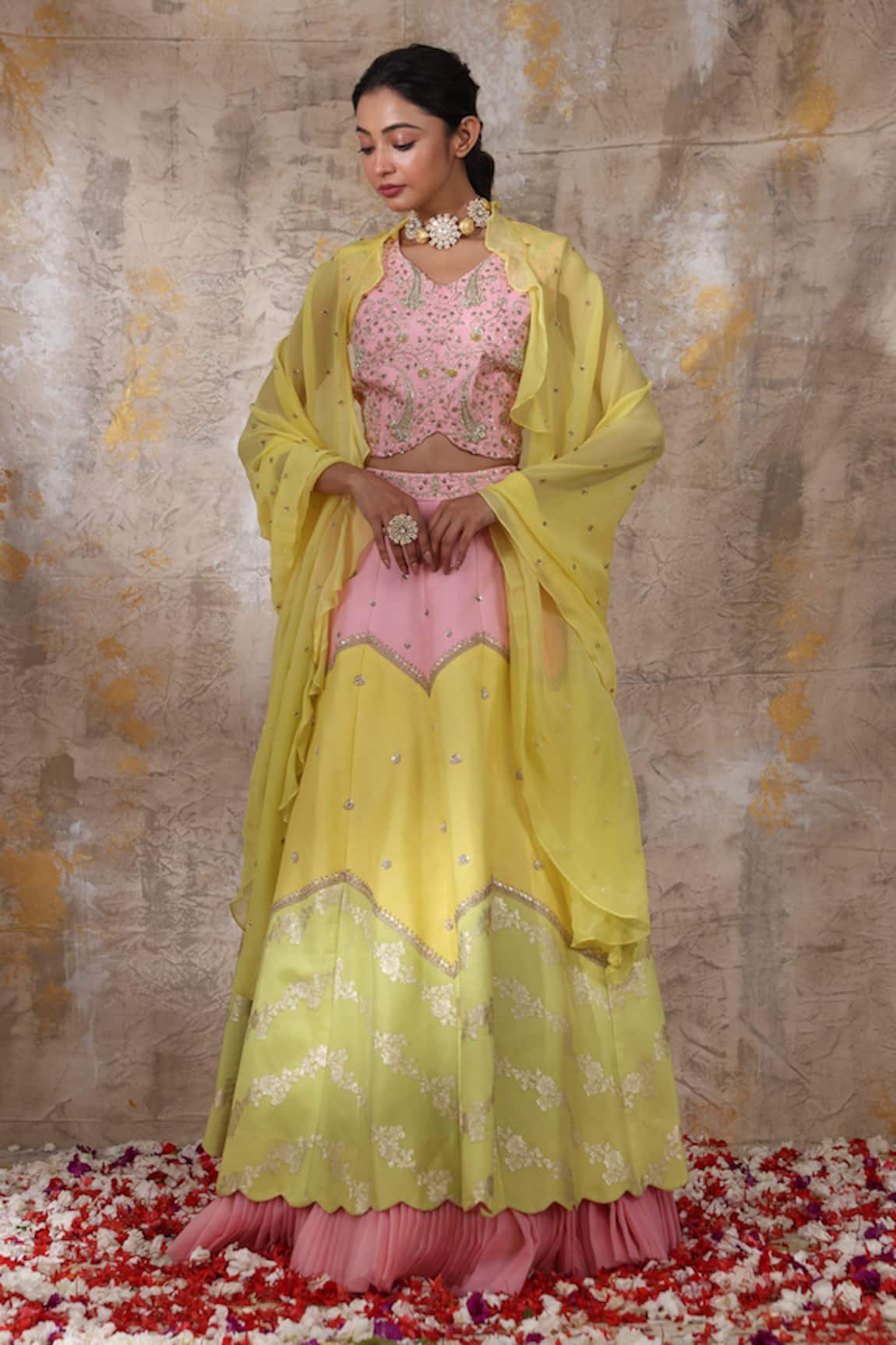 Smriti By Anju Agarwal Mya Embroidered Lehenga Set