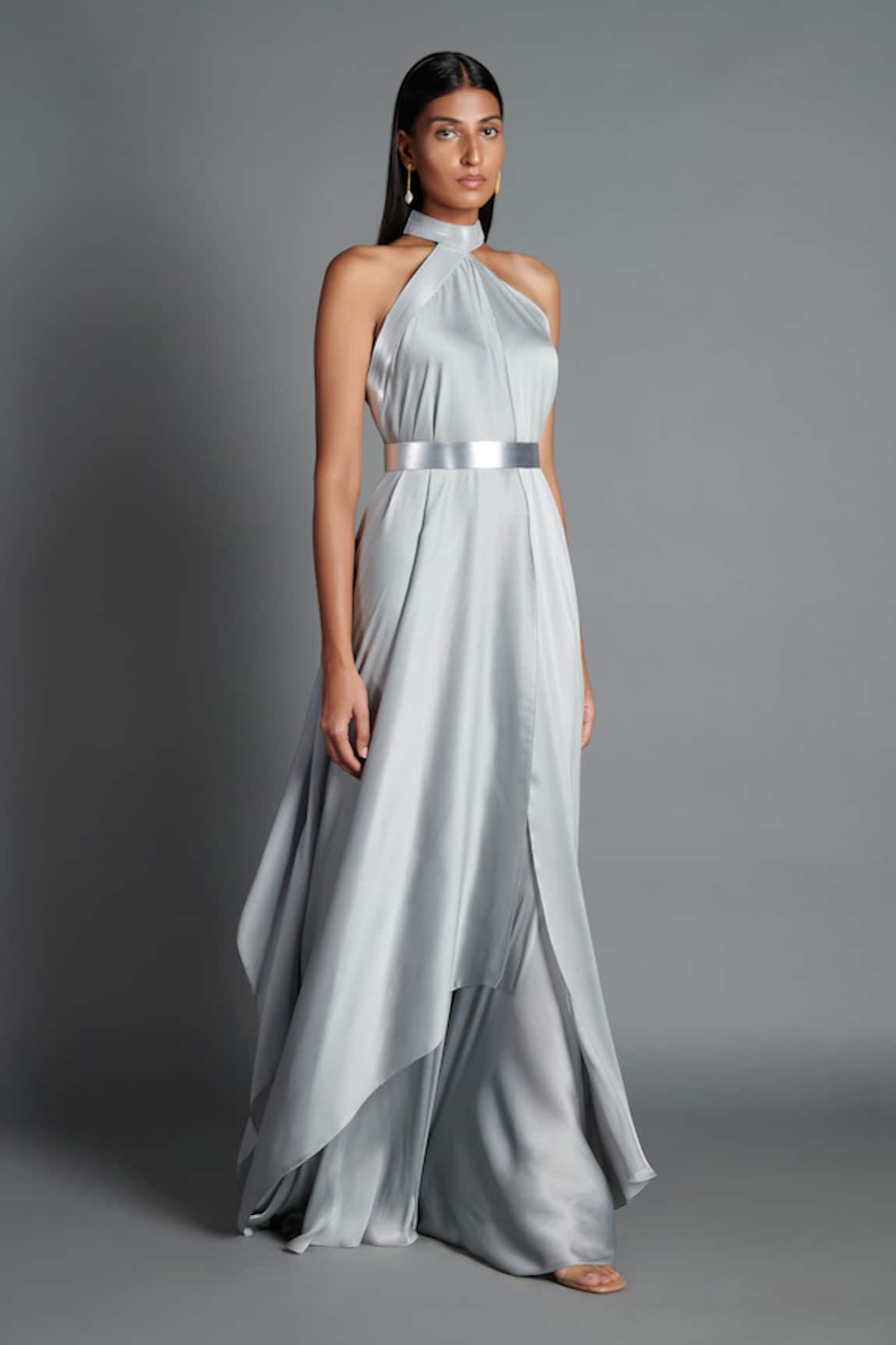 Amit Aggarwal Draped Halter Dress
