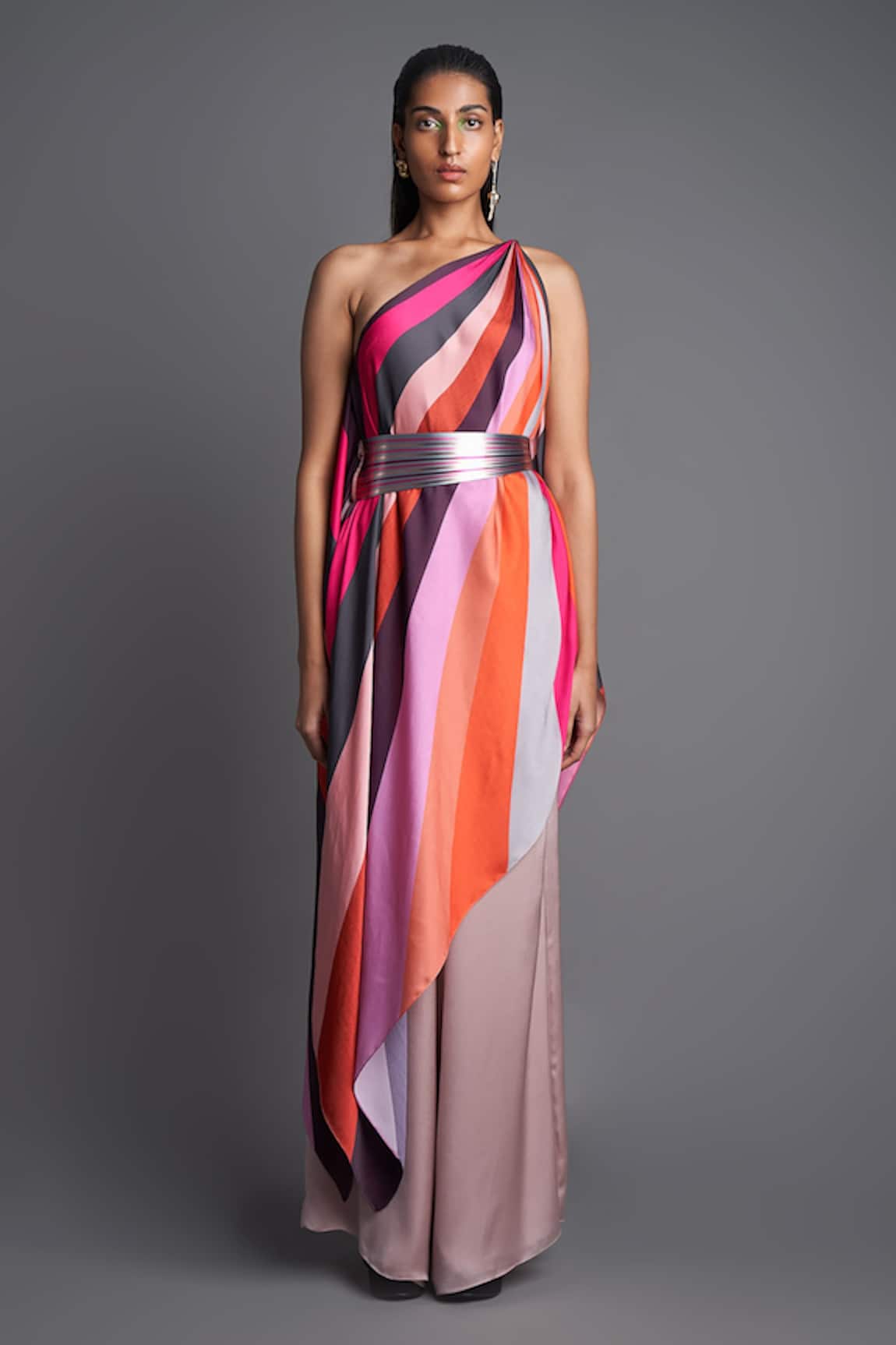 Amit Aggarwal Asymmetric Draped Top