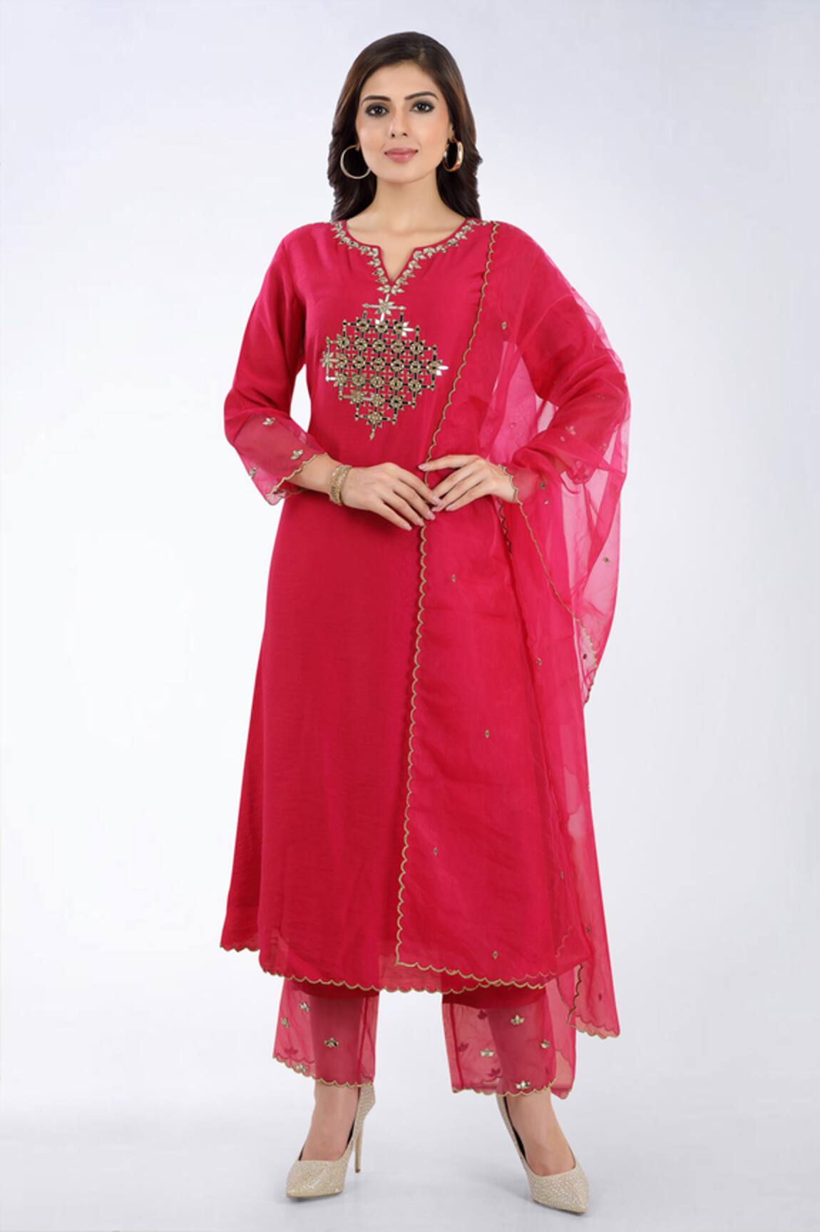 Asaga Chanderi Silk Kurta Set 