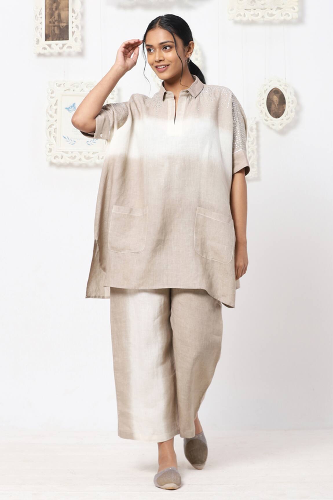 Kaveri Linen Top & Pant Set