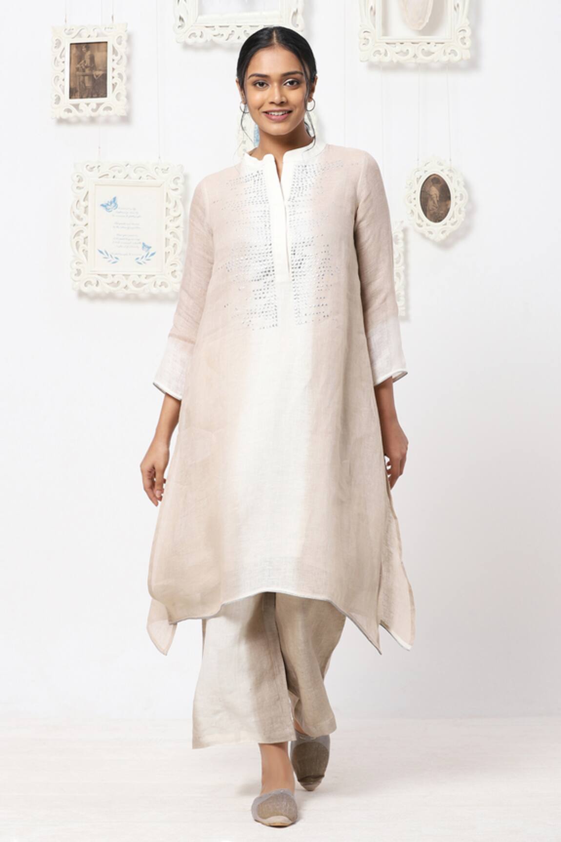 Kaveri Linen Kurta & Pant Set