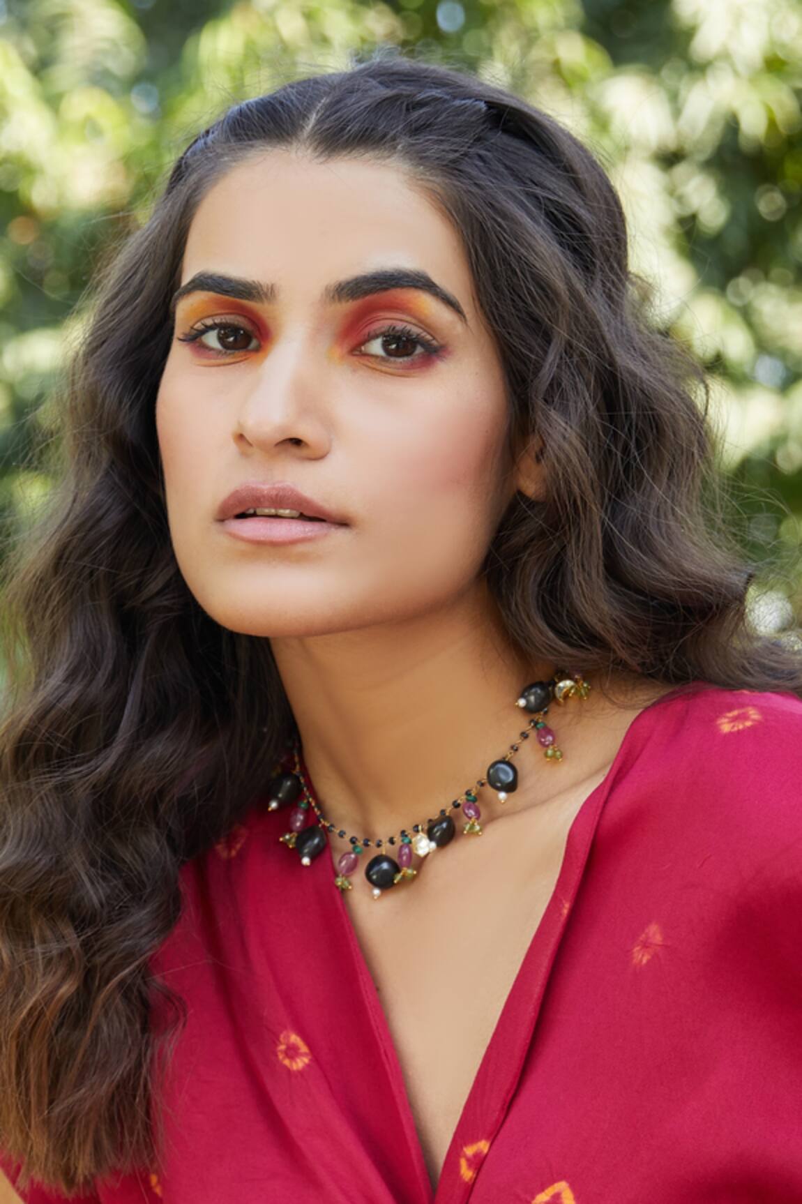 Osvag India Bead Drop Necklace 