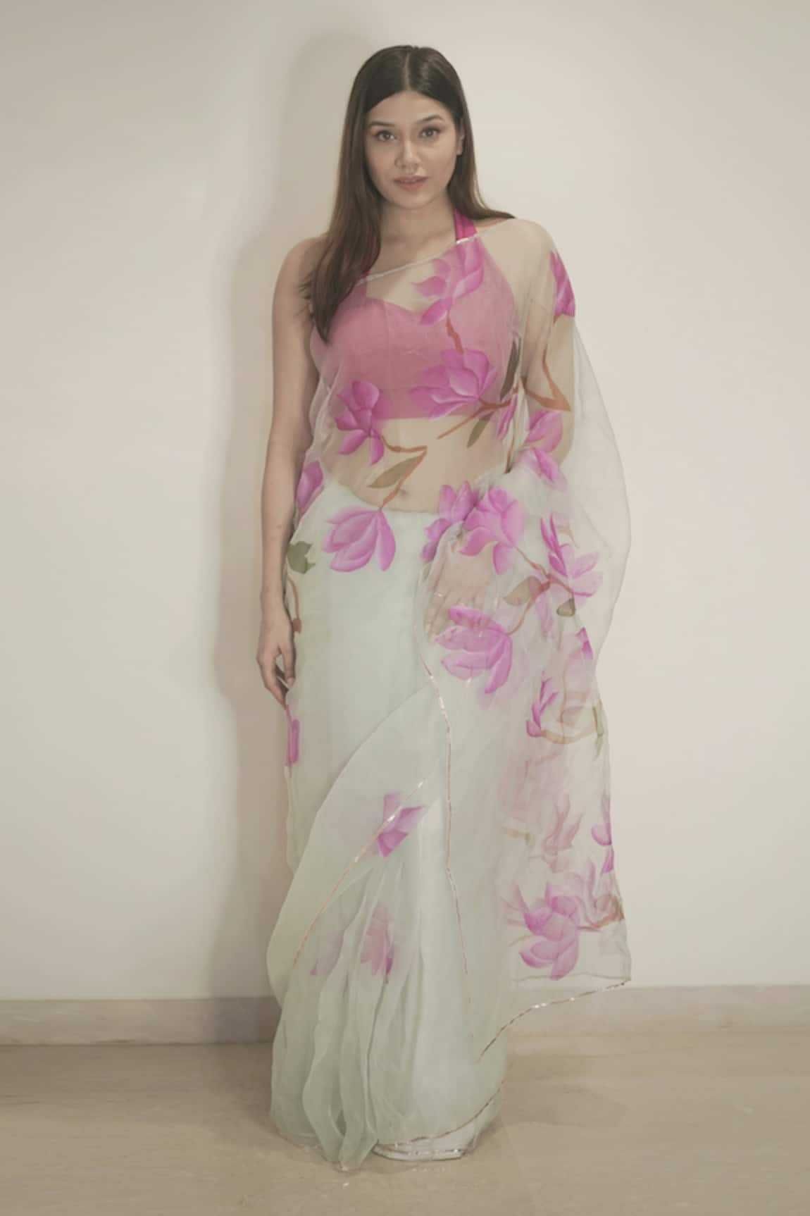 Anaya by Akruthi Hand Painted Organza Saree