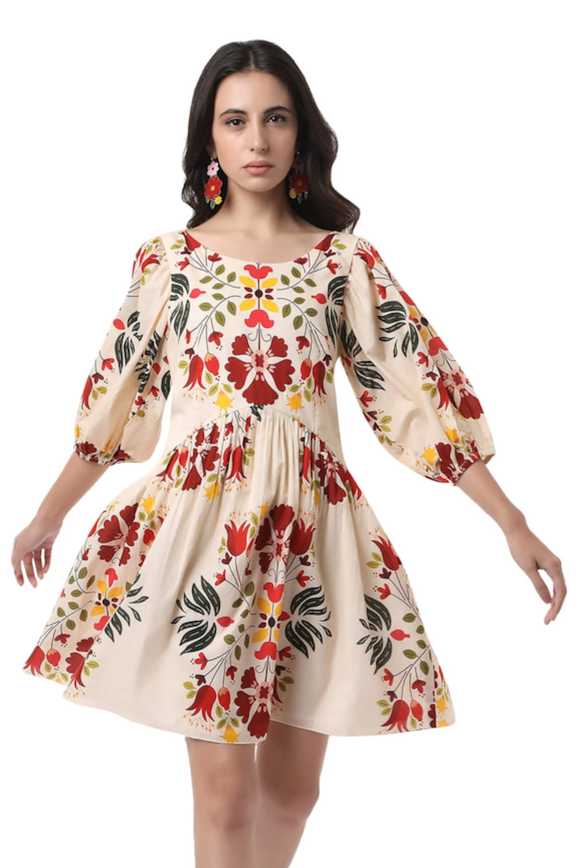Ankita Jersey Floral Print Dress