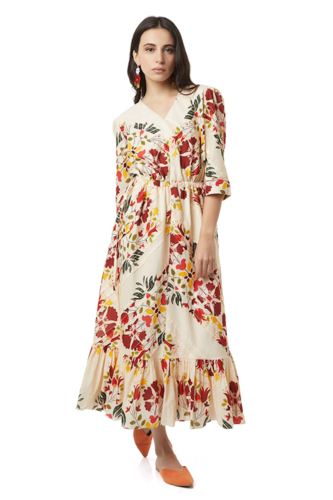 Ankita Aruba Floral Print Midi Dress