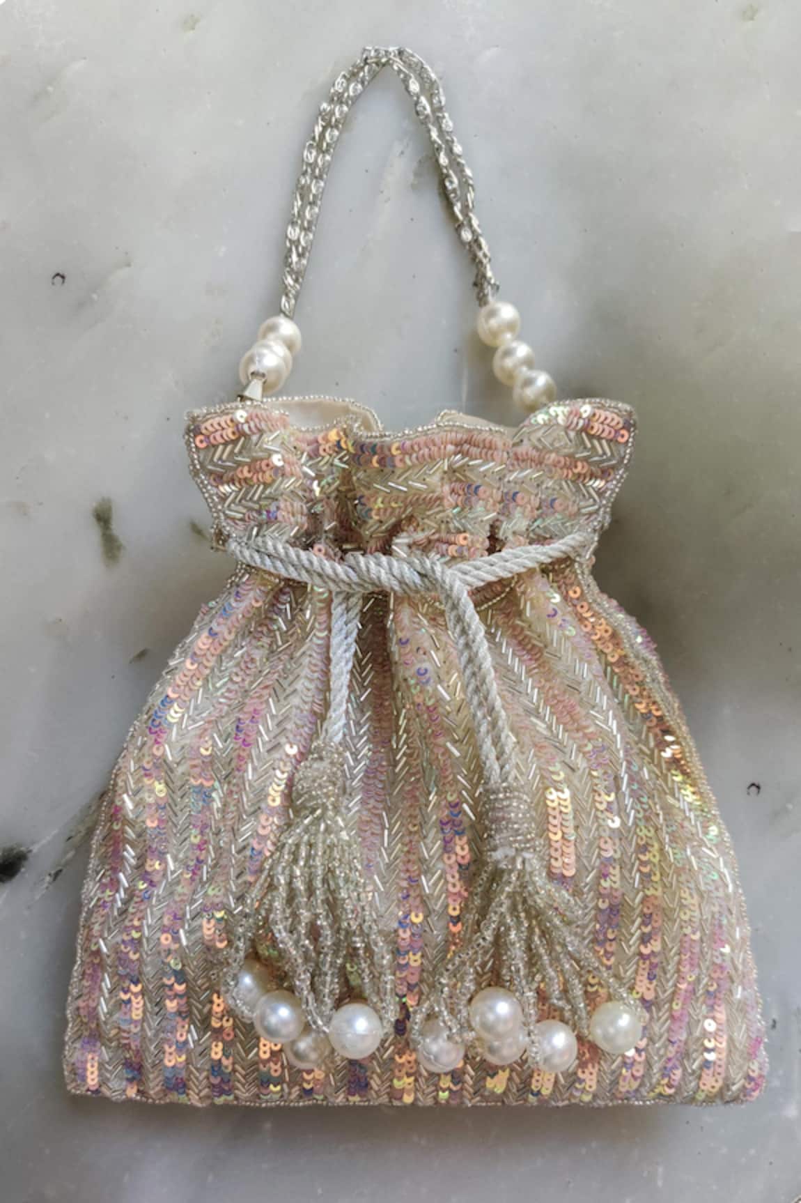 A Clutch Story Silk Sequin Potli Bag