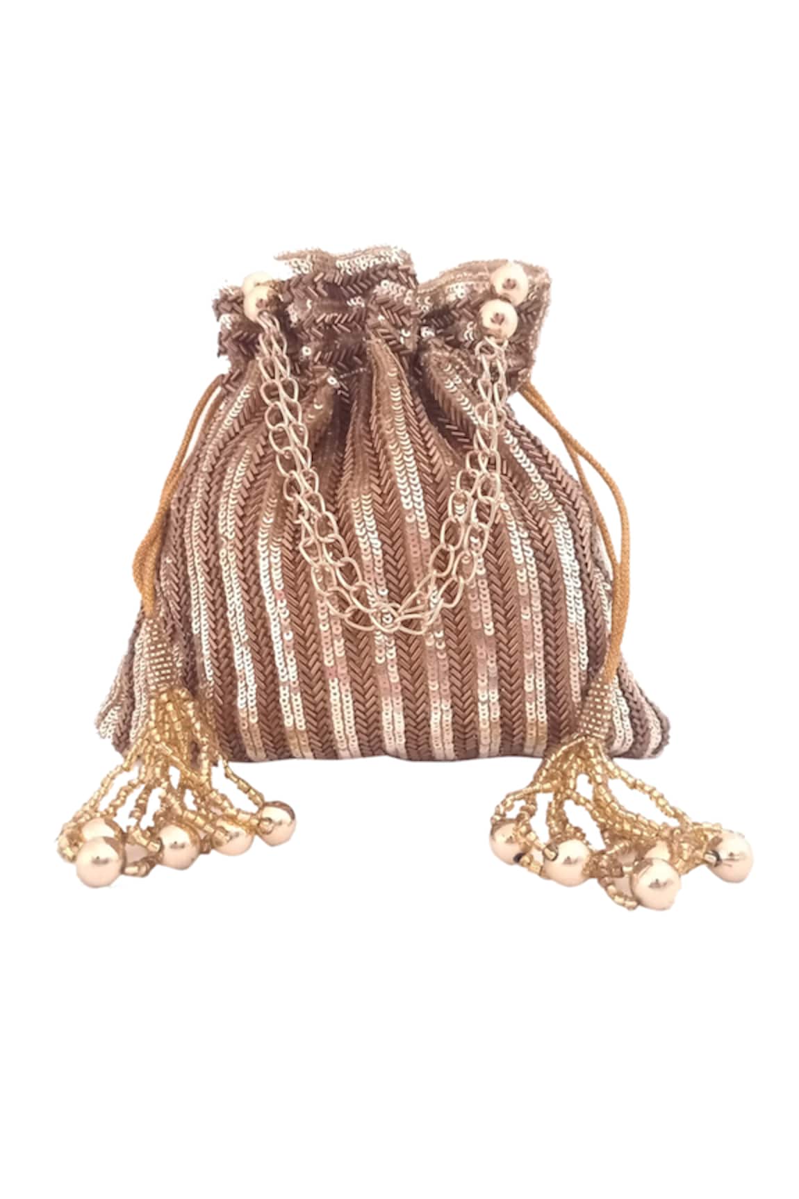 A Clutch Story Silk Sequin Potli Bag