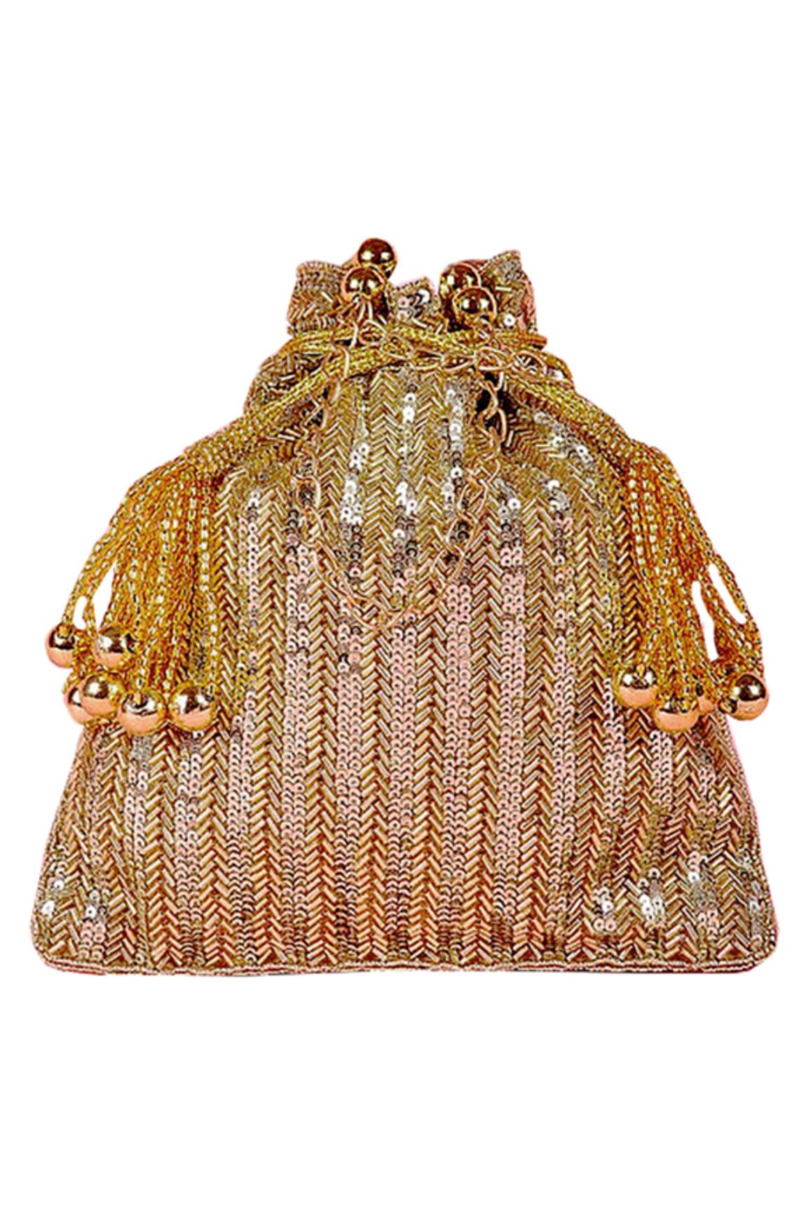 A Clutch Story Silk Sequin Potli Bag