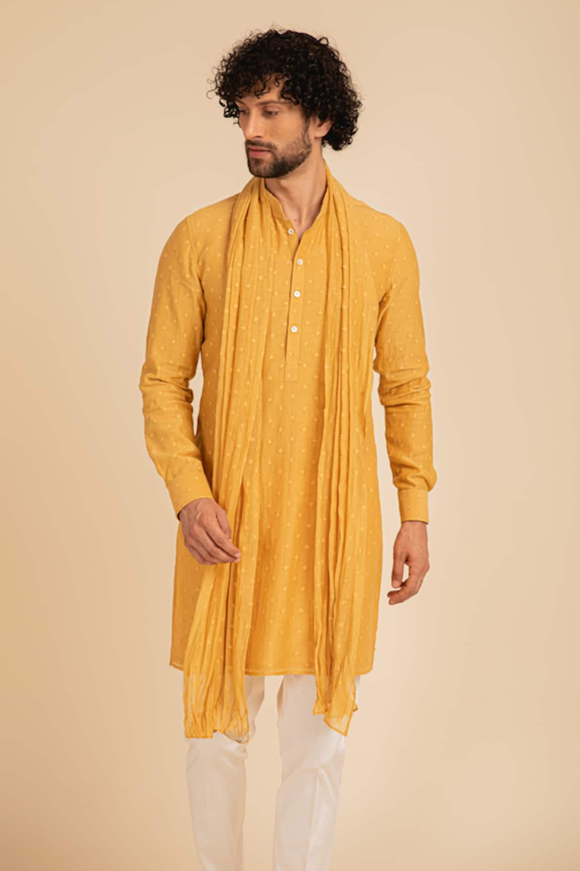 Arjan Dugal Jamdani Handwoven Kurta Set