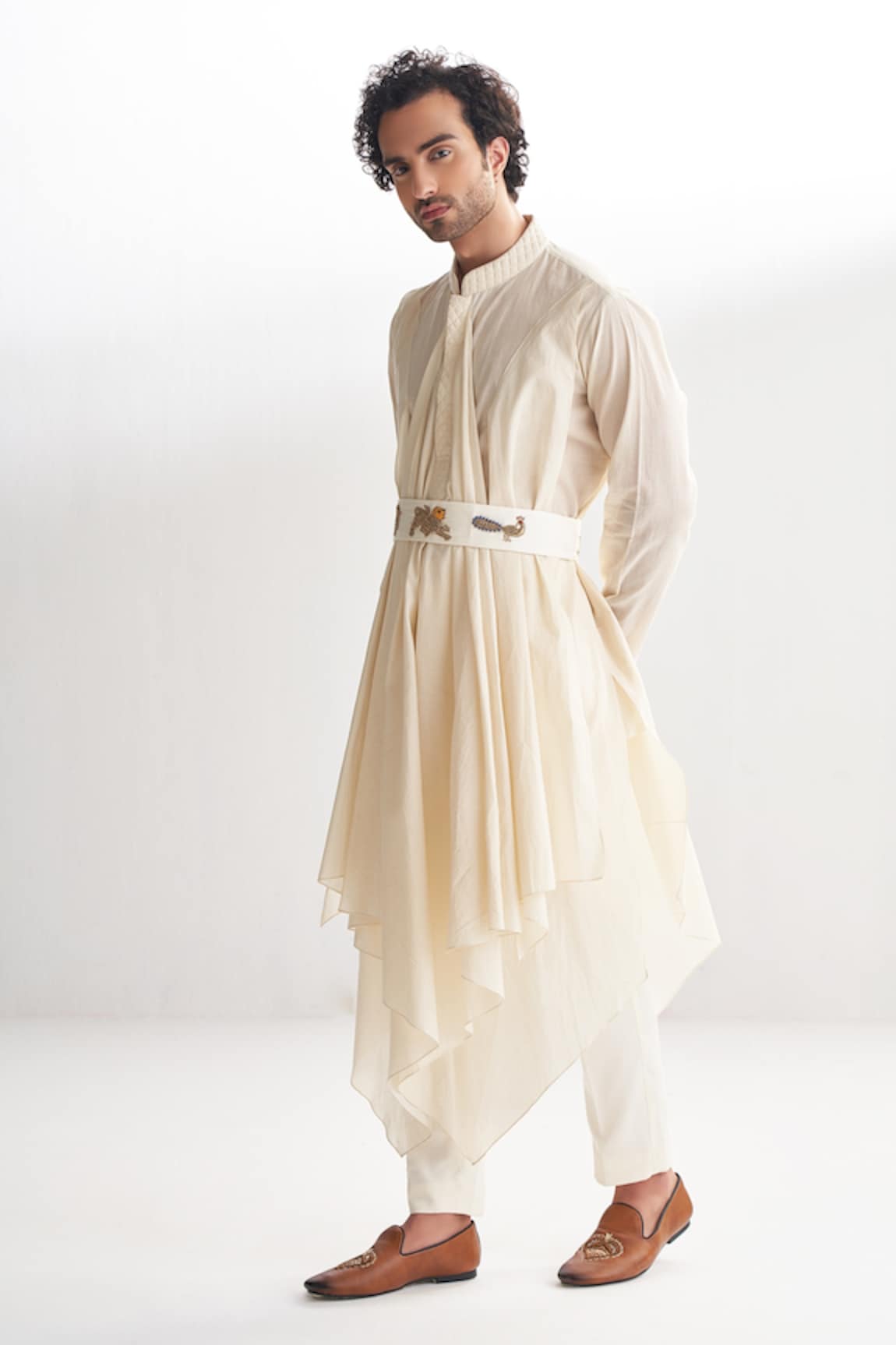 Agraj Jain Draped Kurta Set