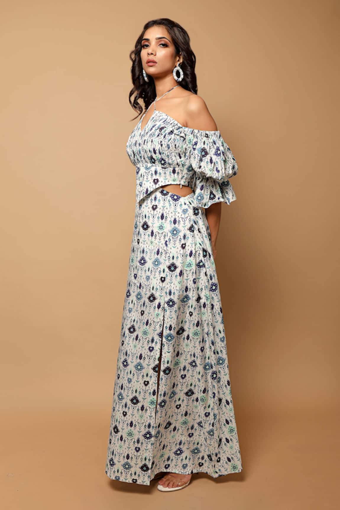 Ahi Clothing Mandala Motif Print Top & Long Skirt Set
