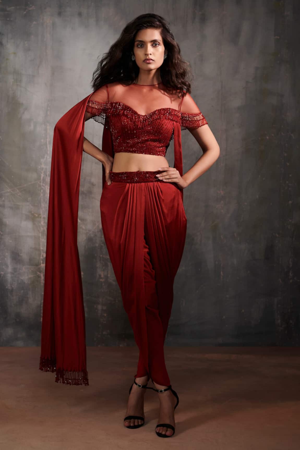 Anjali Kanwar Embroidered Blouse & Dhoti Pant Set