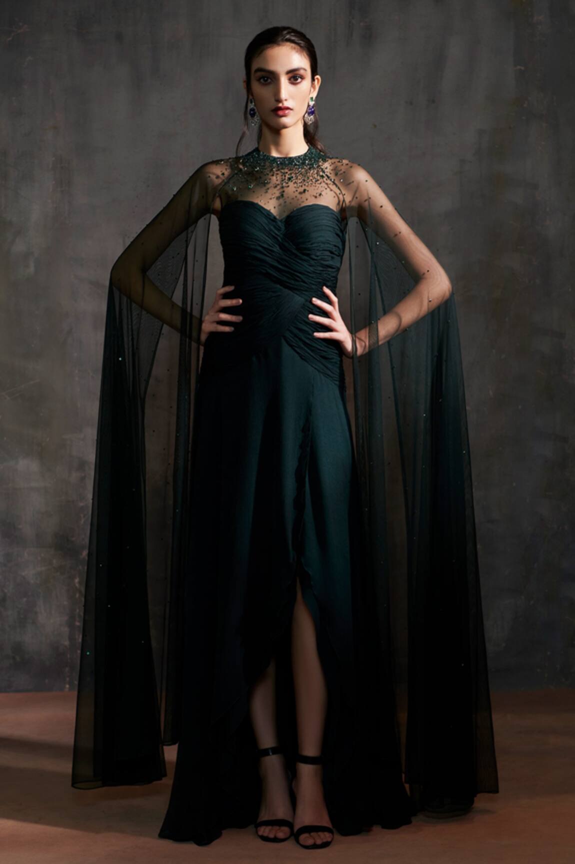 Anjali Kanwar Chiffon Hand Pleated Gown