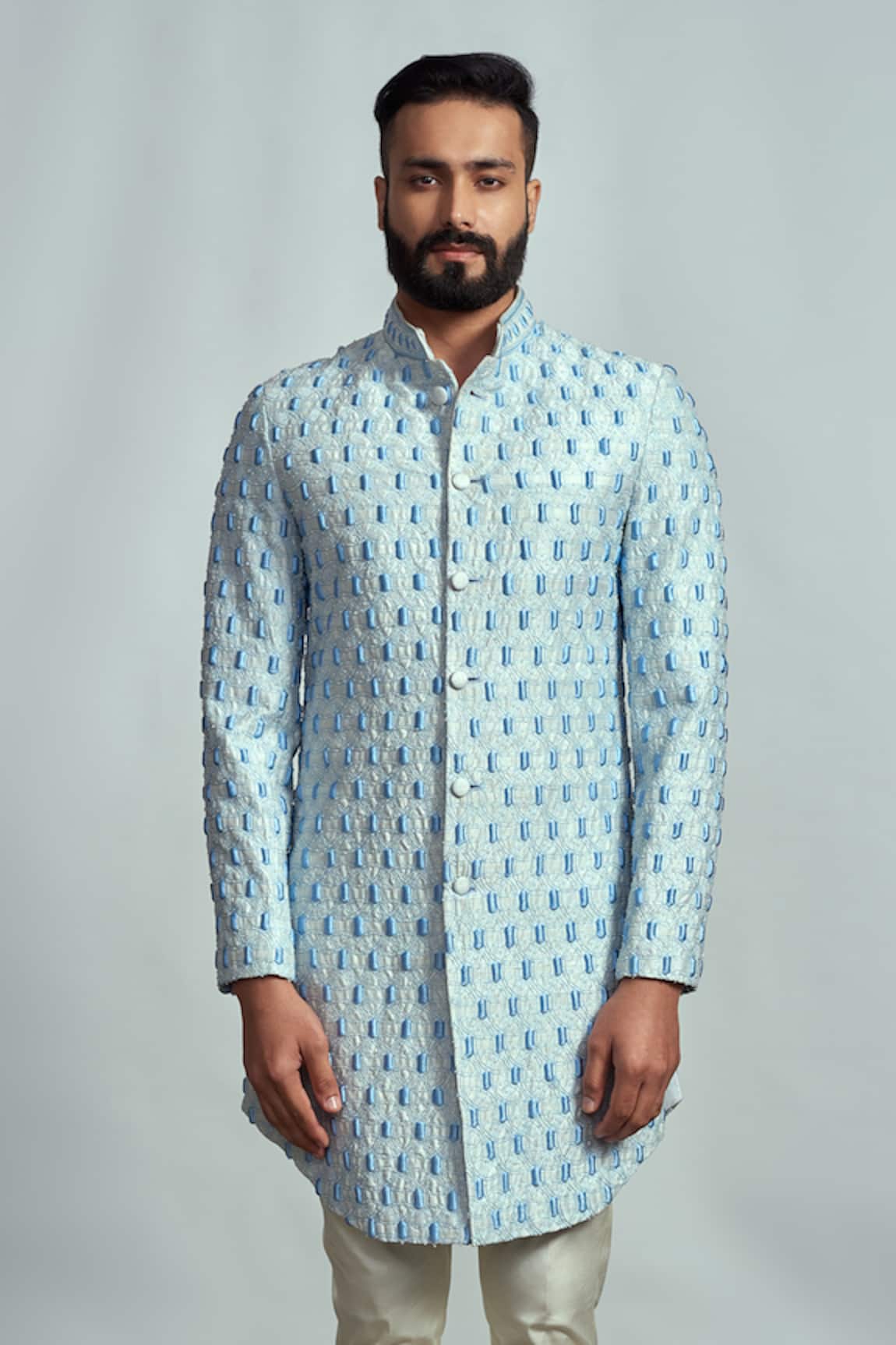 Arjun Kilachand Embroidered Silk Sherwani