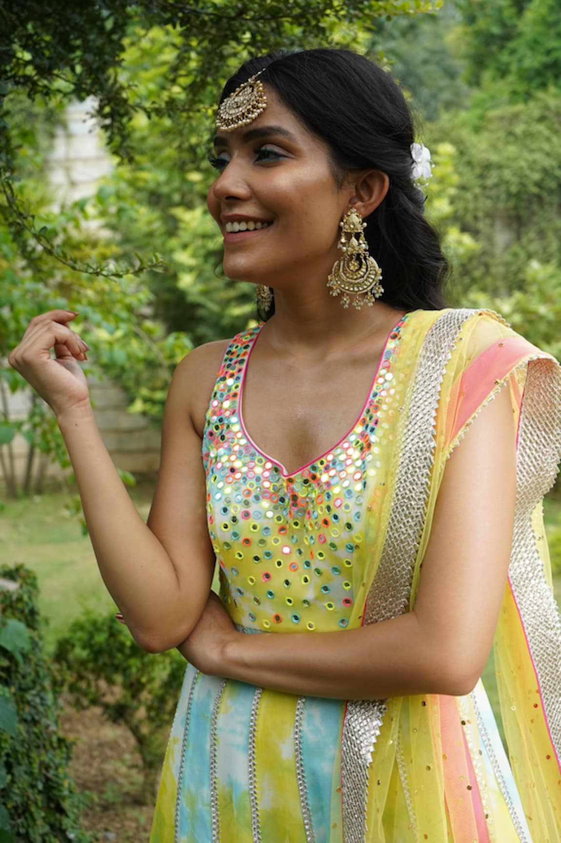 Avnni Kapur Tie & Dye Anarkali With Dupatta