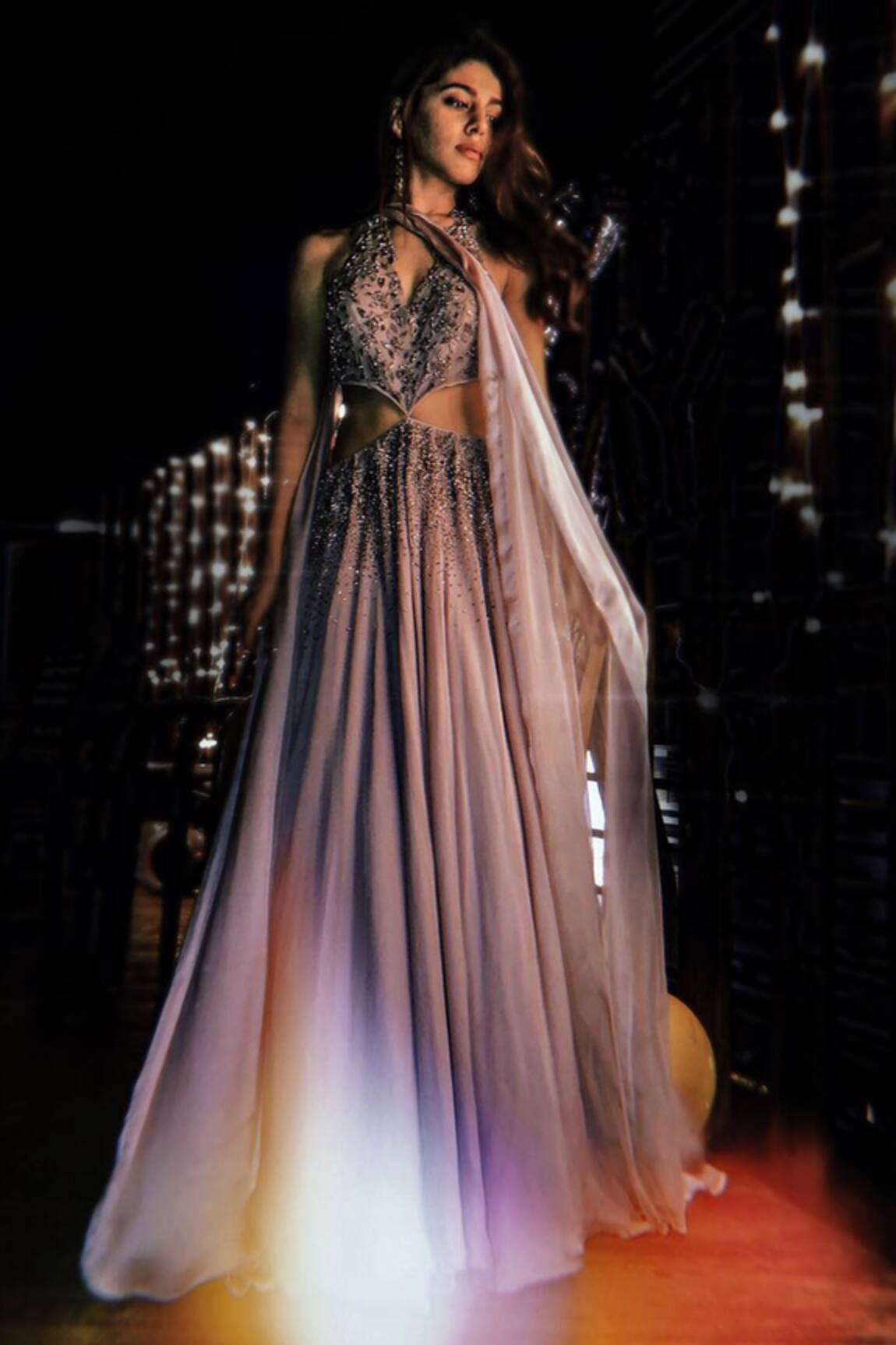 Shloka Khialani Embroidered Anarkali with Dupatta 