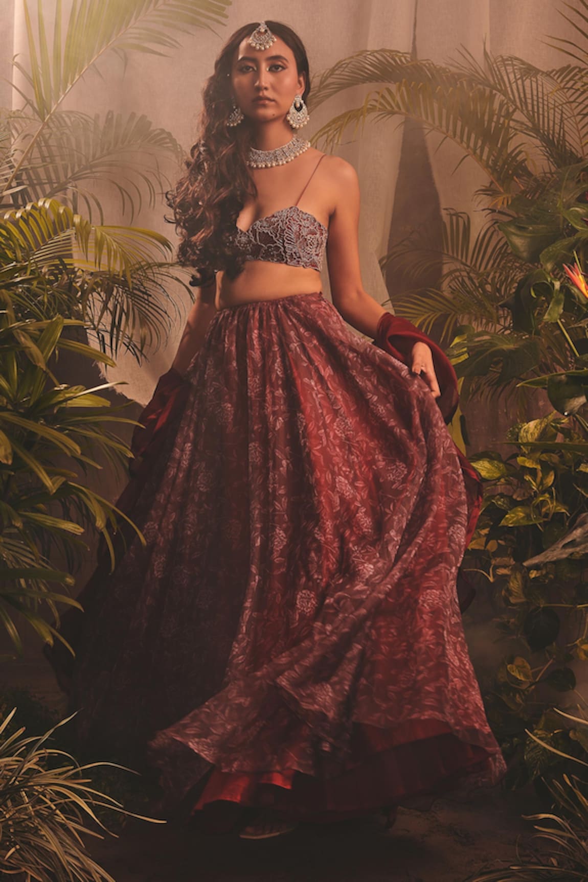 House of Hiya The Malediction Printed Lehenga Set