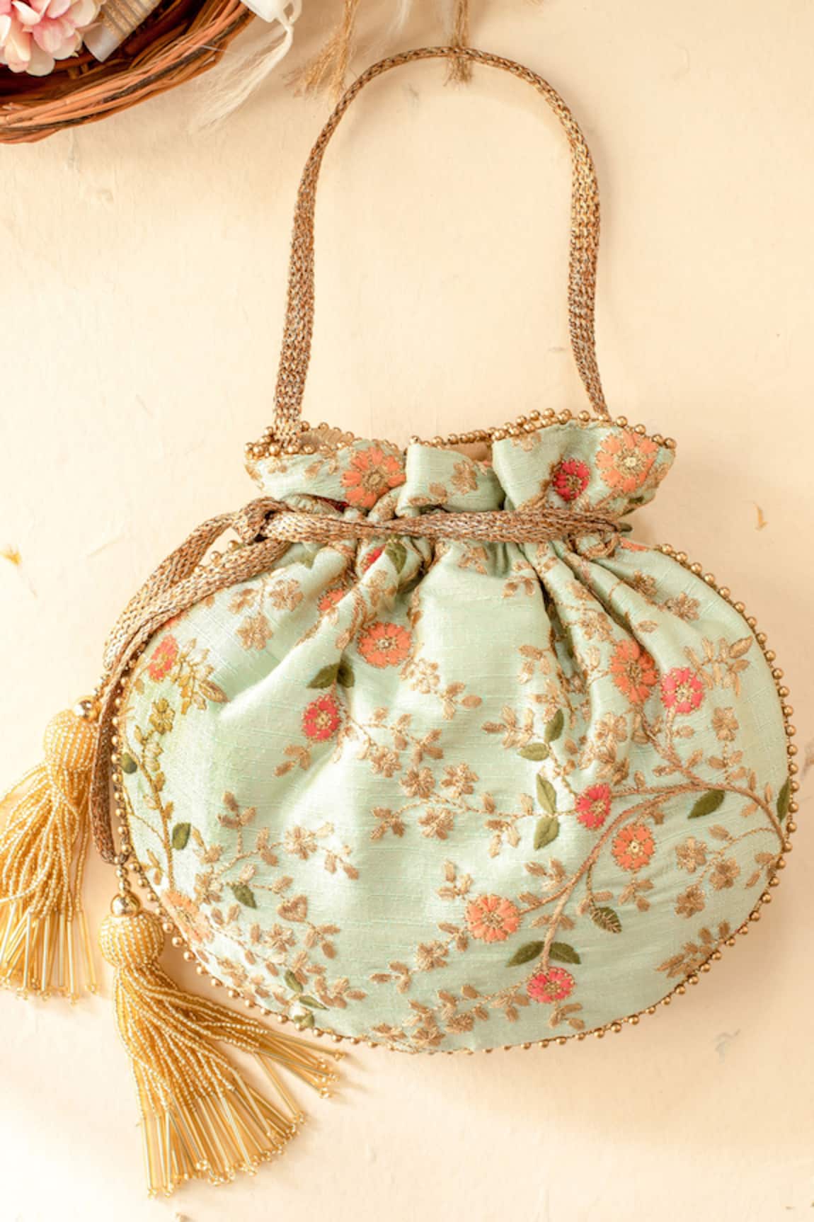 Amyra  Handcrafted Embroidered Potli Bag 