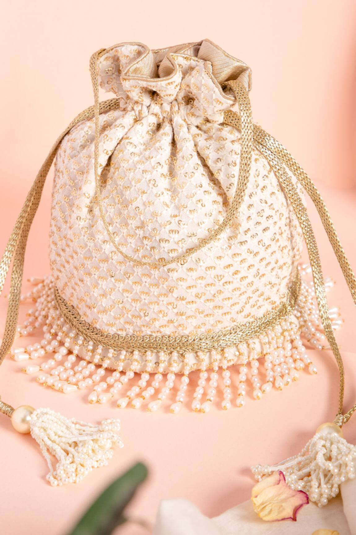 Amyra Fontana Handcrafted Tassel Potli Bag 