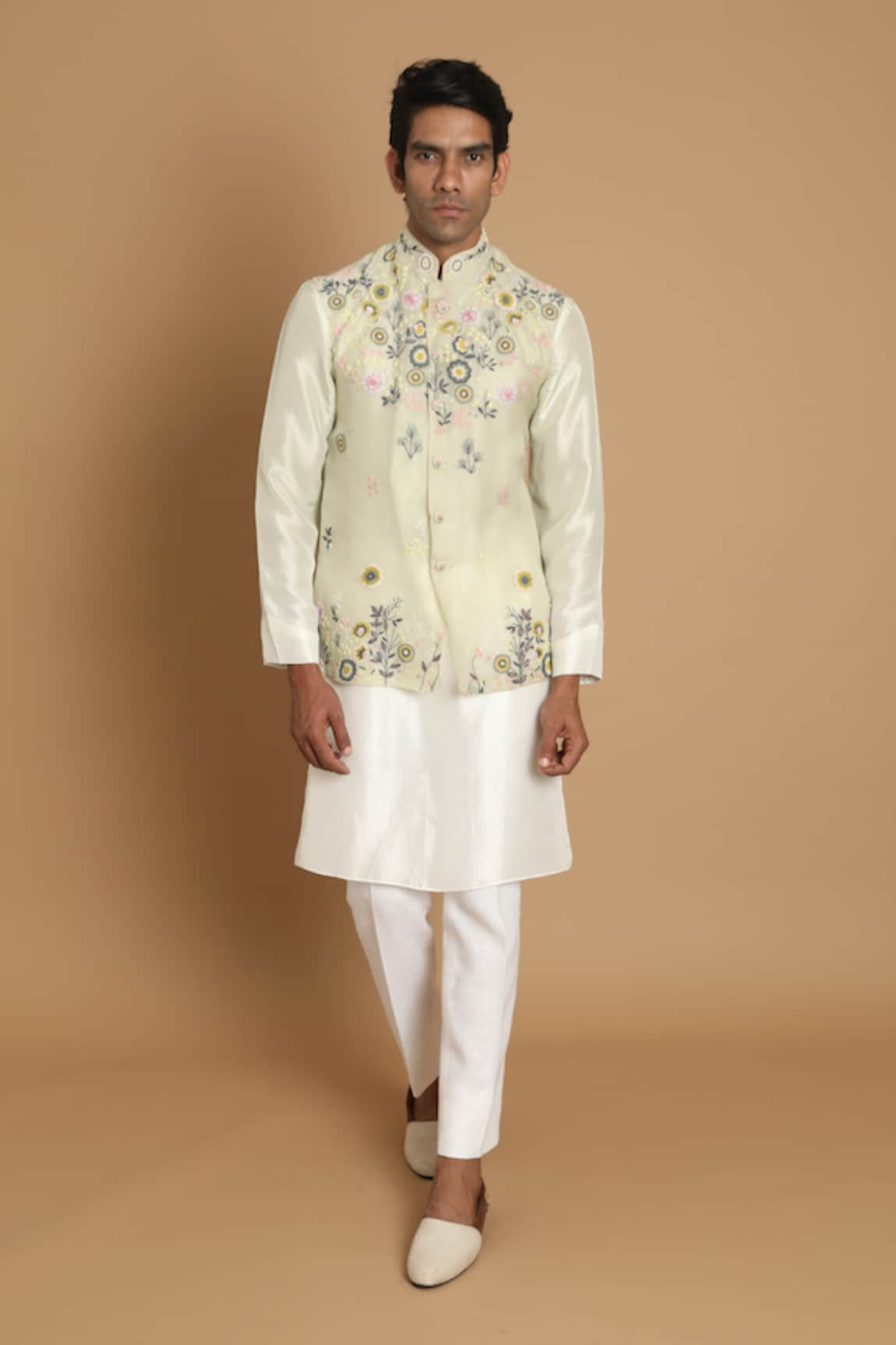 House of Armuse Organza Embroidered Bundi & Kurta Set