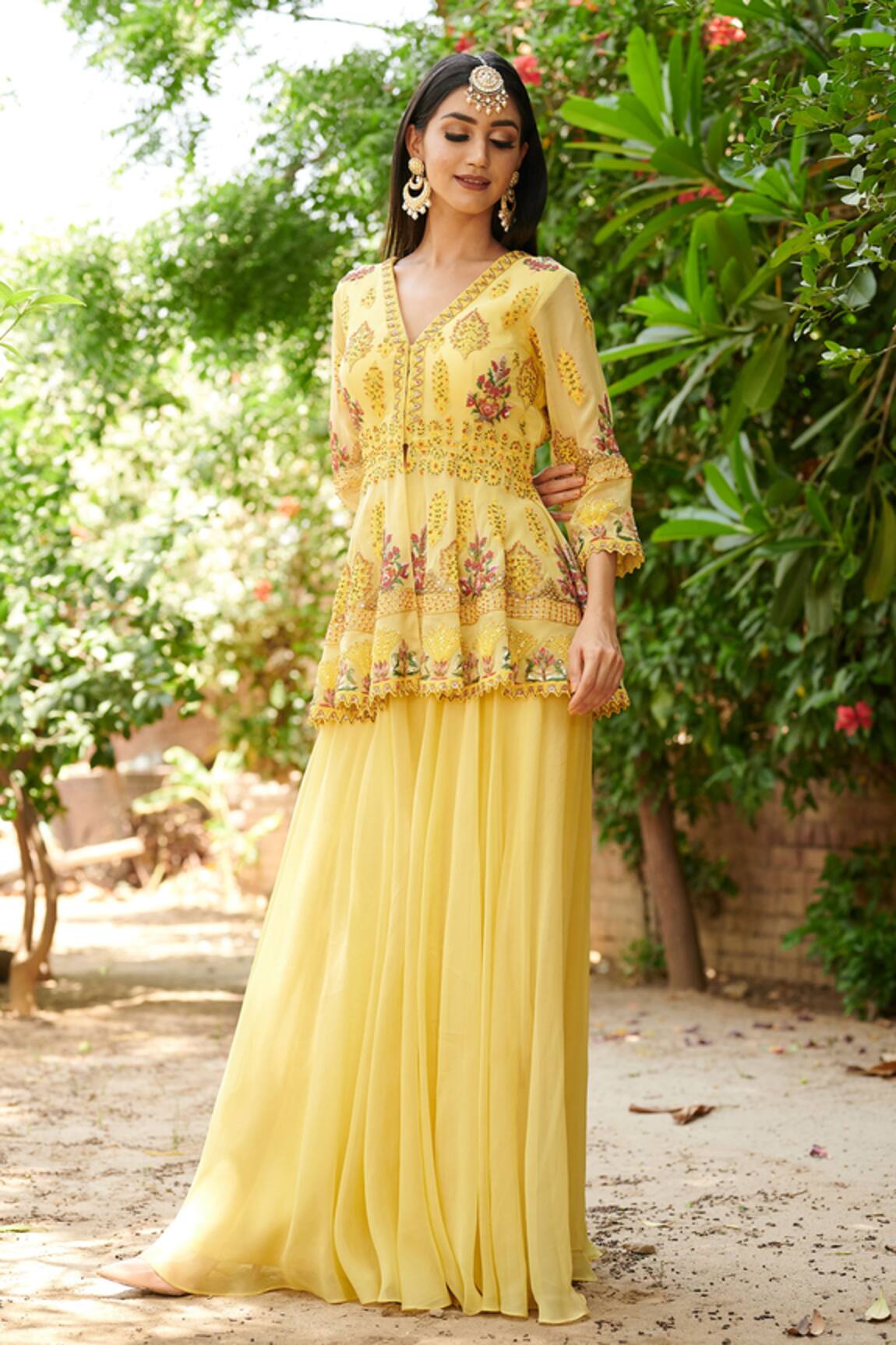 Aman Takyar Embroidered Kurta & Sharara 