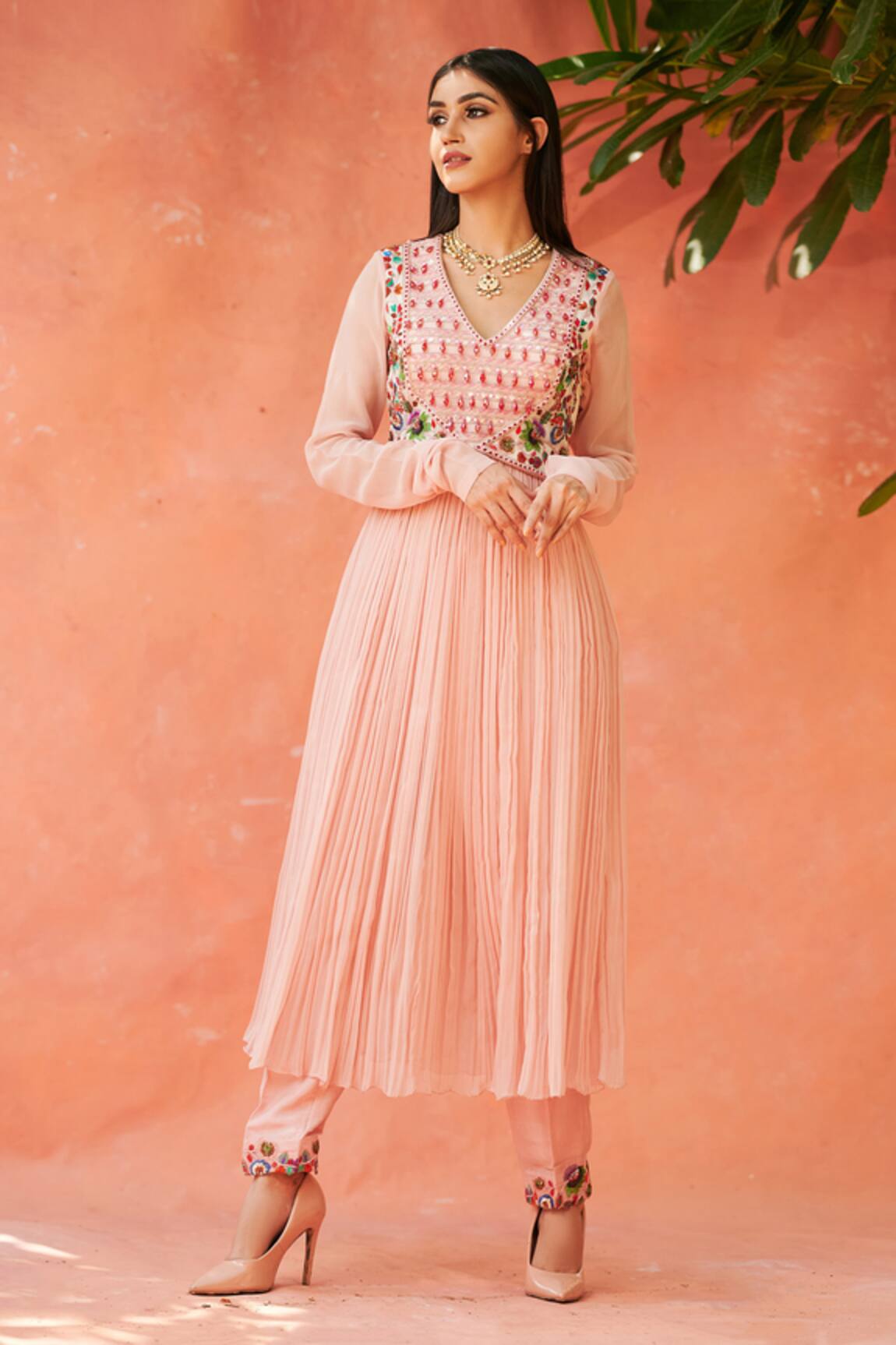Aman Takyar Embroidered Anarkali & Pant 