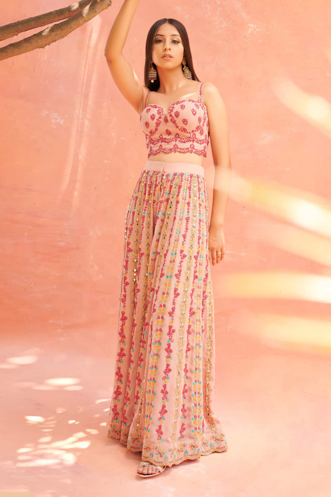 Aman Takyar Embroidered Sharara Blouse Set 