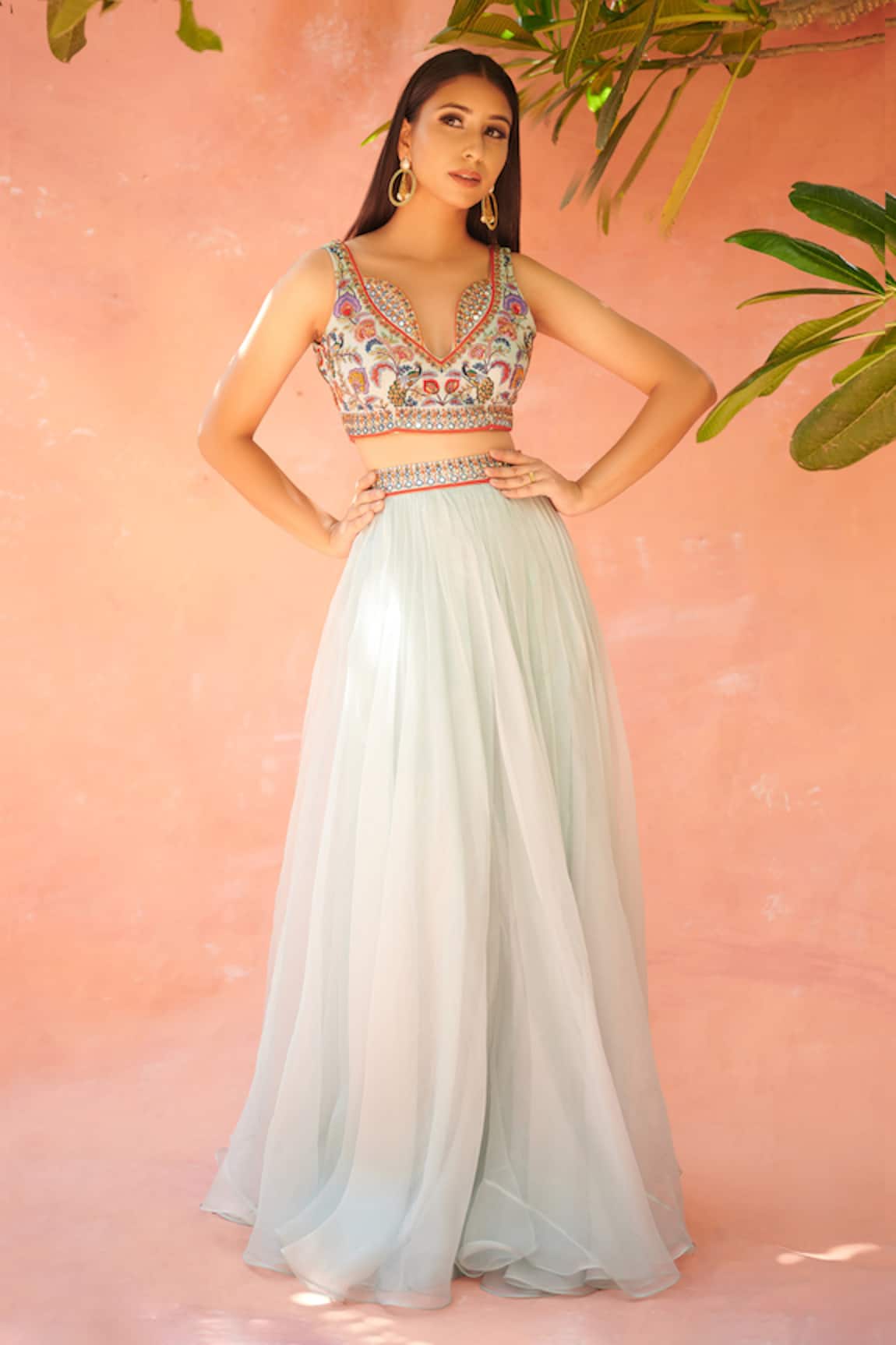 Aman Takyar Embroidered Lehenga Blouse Set 