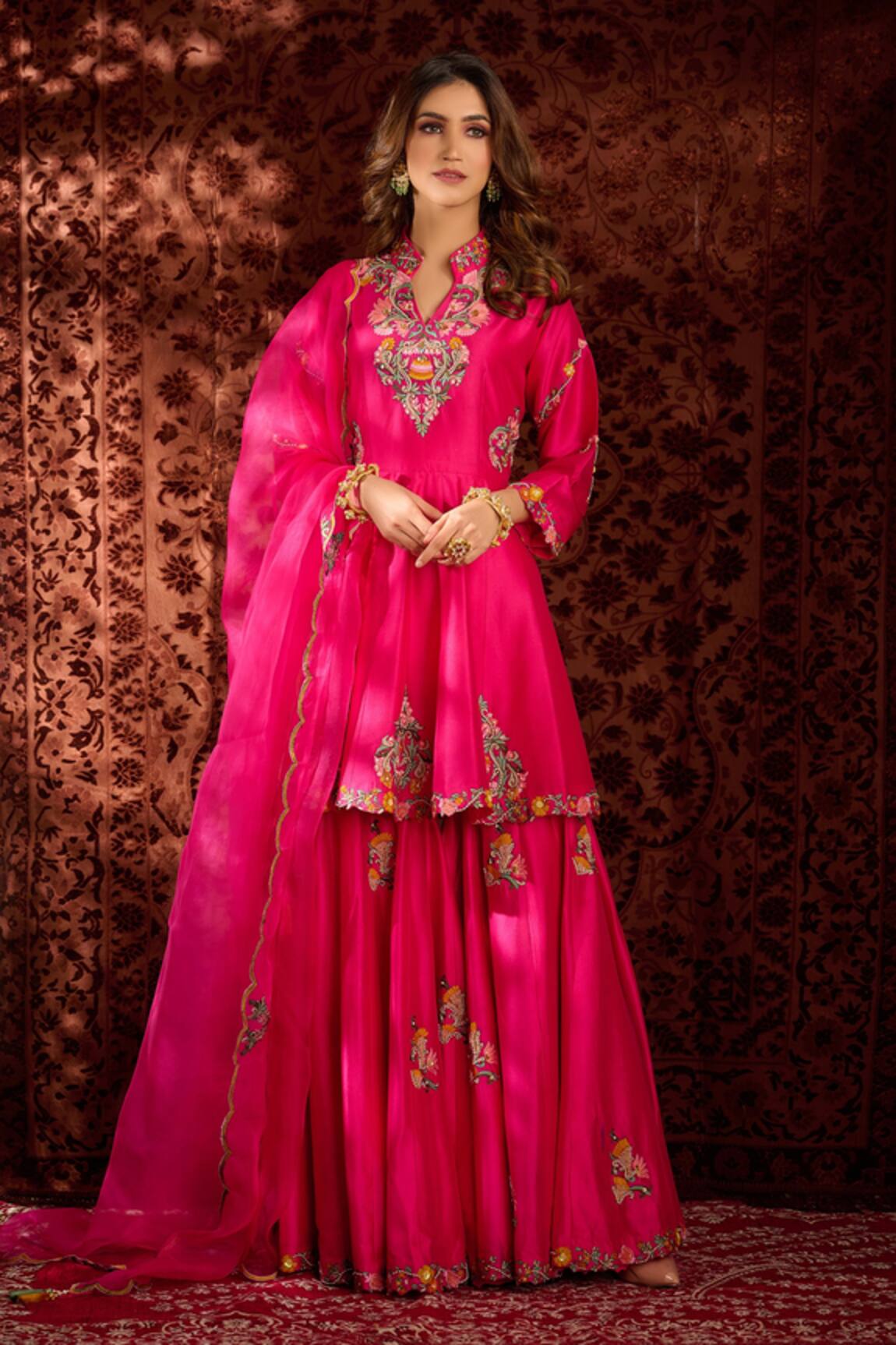 Aman Takyar Dupion Silk Kurta & Sharara Set