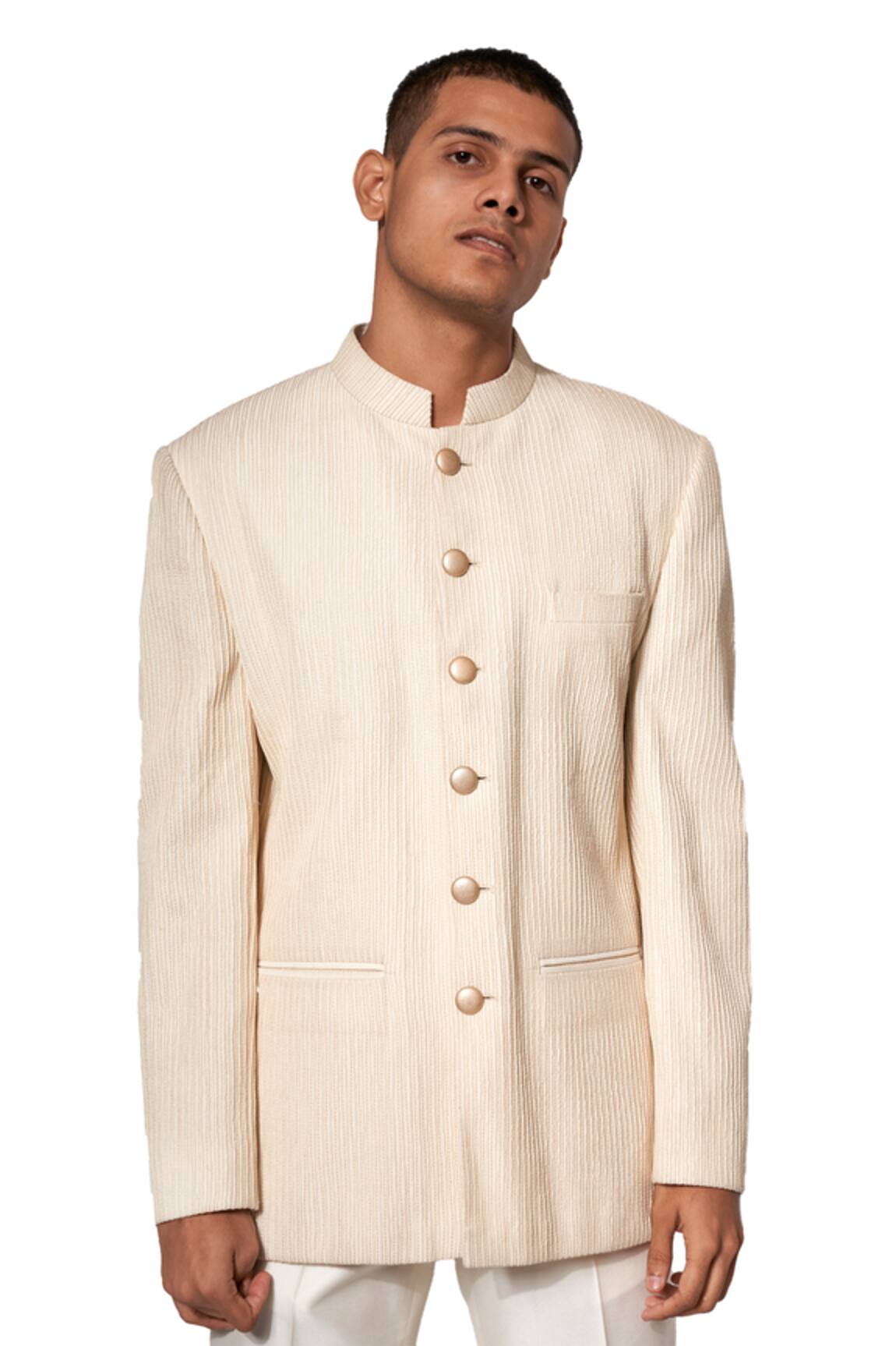 Amaare Textured Bandhgala Set