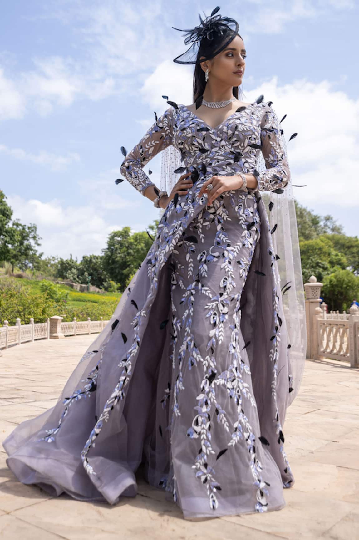 Amit GT Embroidered Gown 