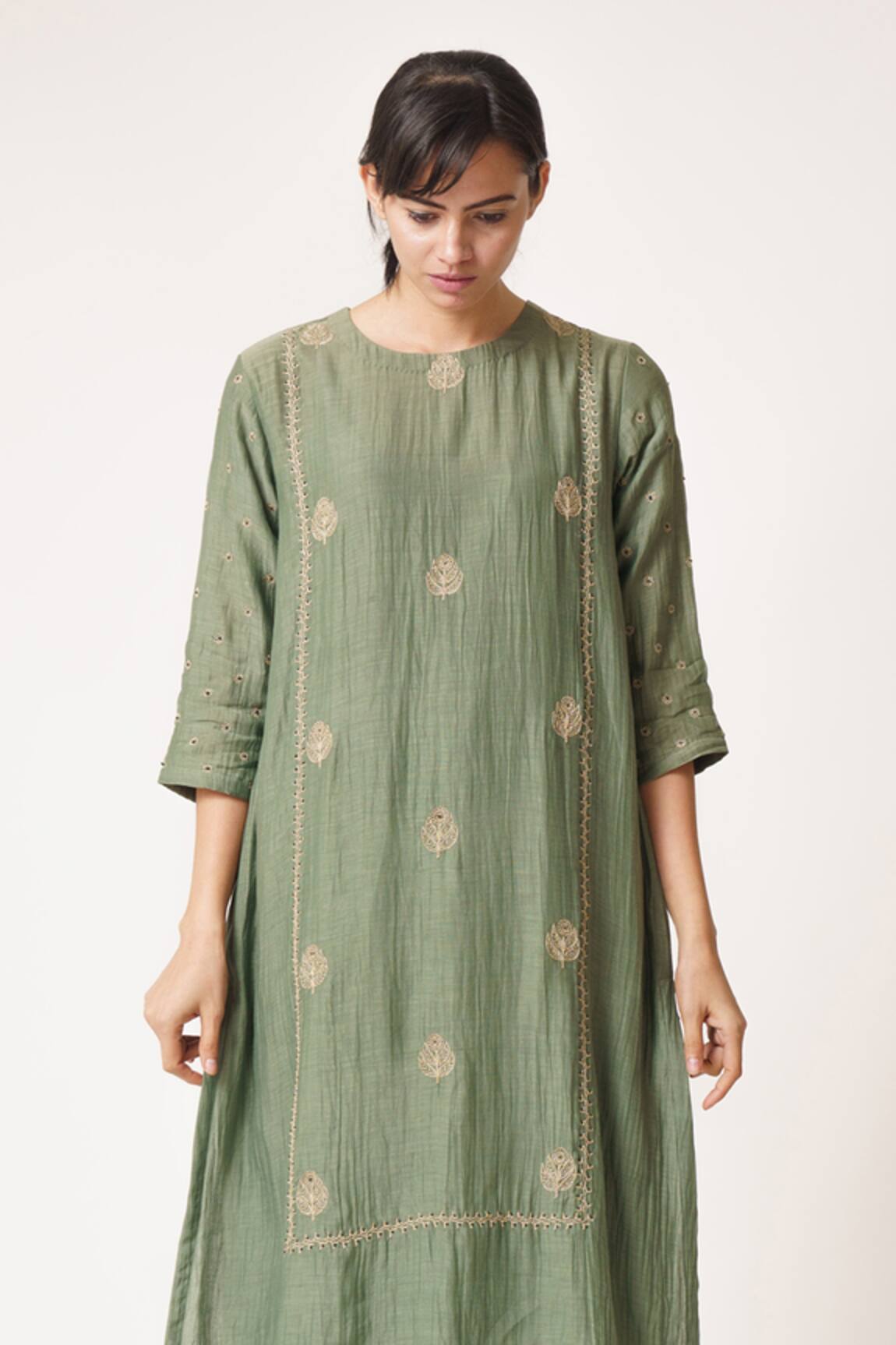 Dot Chanderi Kurta Set