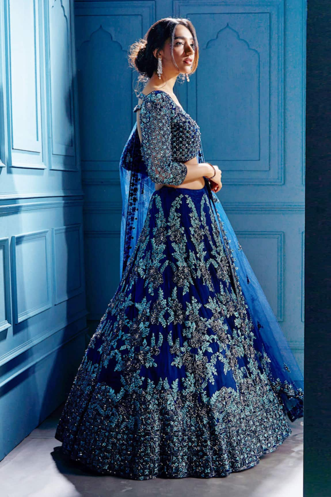 blue lehenga