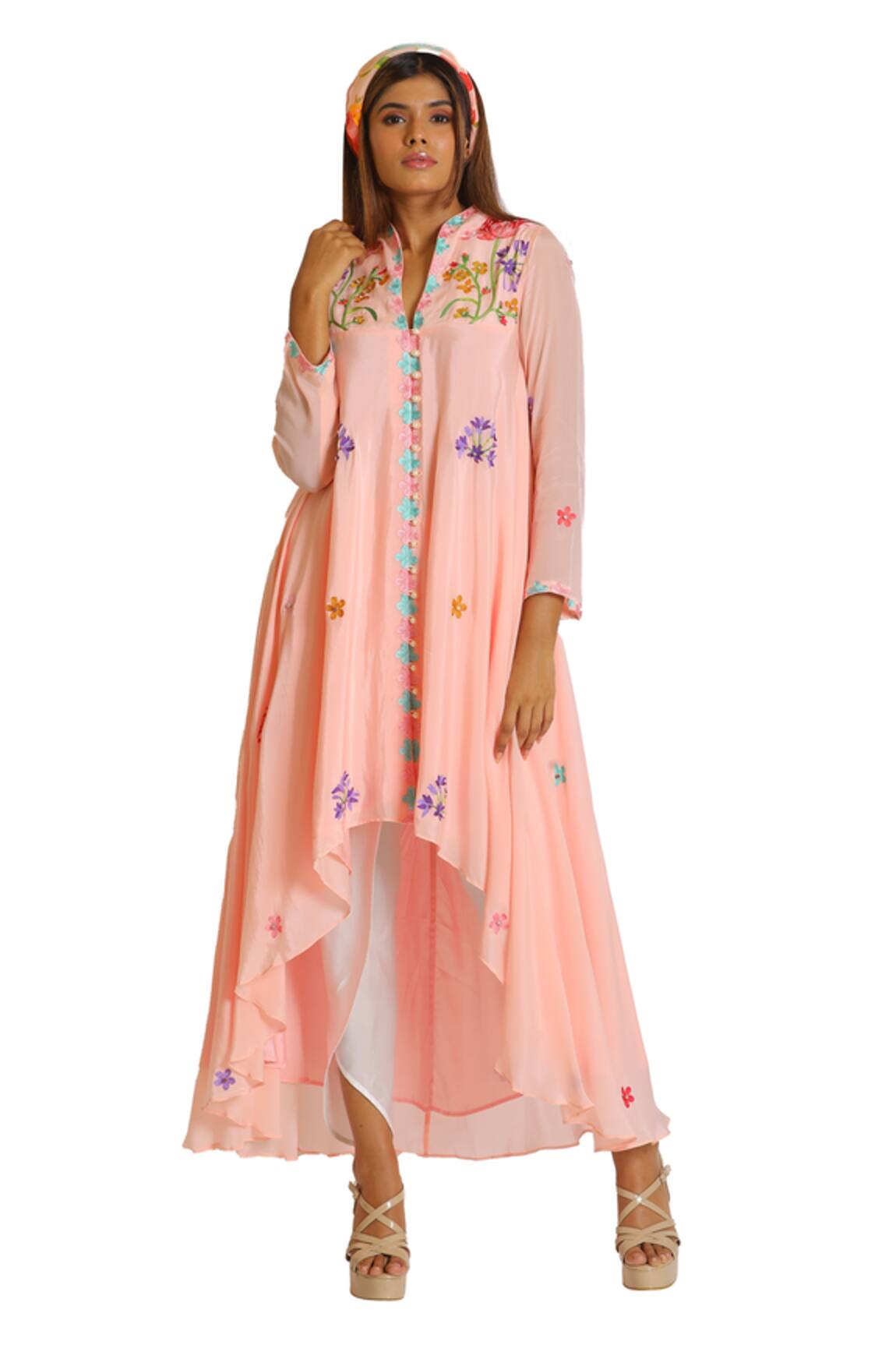 Seams Pret And Couture Asymmetric Kurta & Tulip Pant Set