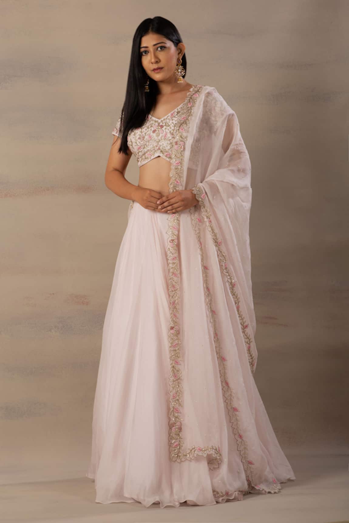 Anupraas By Nishant And Rahul Embroidered Blouse & Lehenga Set