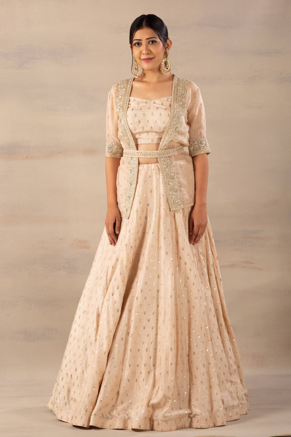 Anupraas By Nishant And Rahul Embroidered Jacket & Lehenga Set