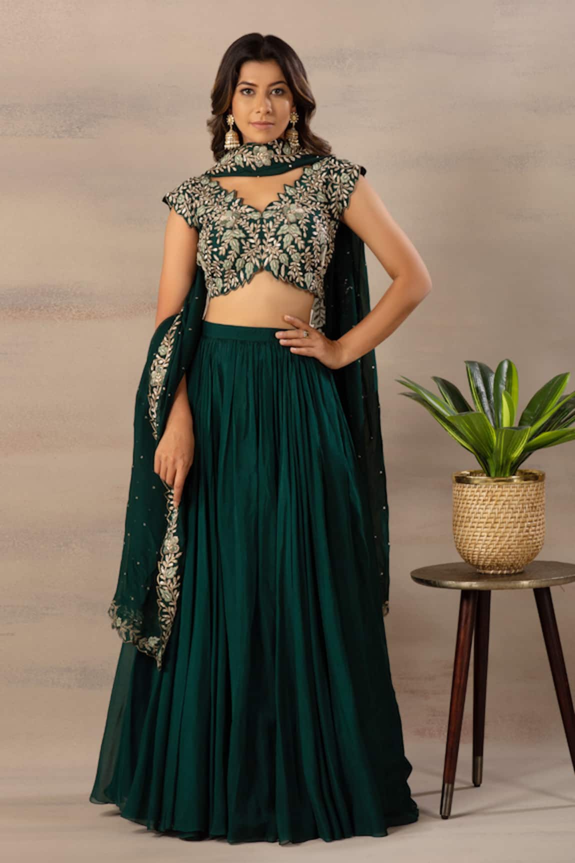 Anupraas By Nishant And Rahul Embroidered Blouse & Lehenga Set
