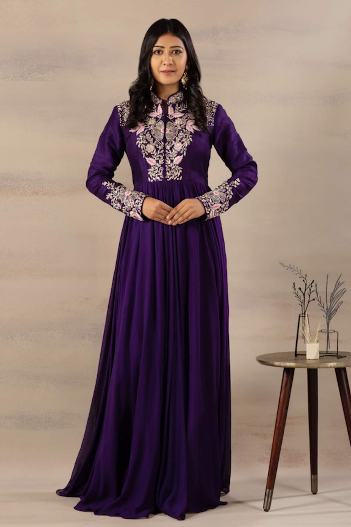 Anupraas By Nishant And Rahul Embroidered Kalidar Anarkali