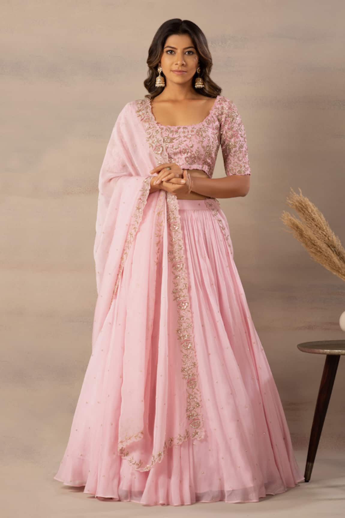 Anupraas By Nishant And Rahul Embroidered Blouse & Lehenga Set