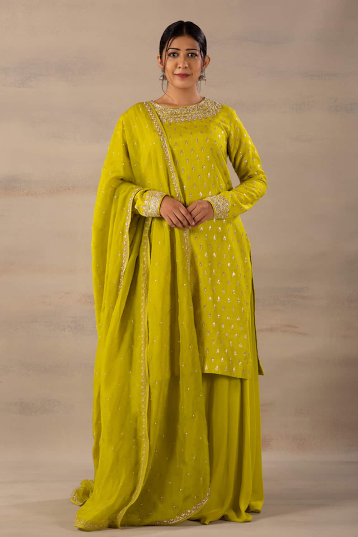 Anupraas By Nishant And Rahul Embroidered Kurta & Palazzo Set