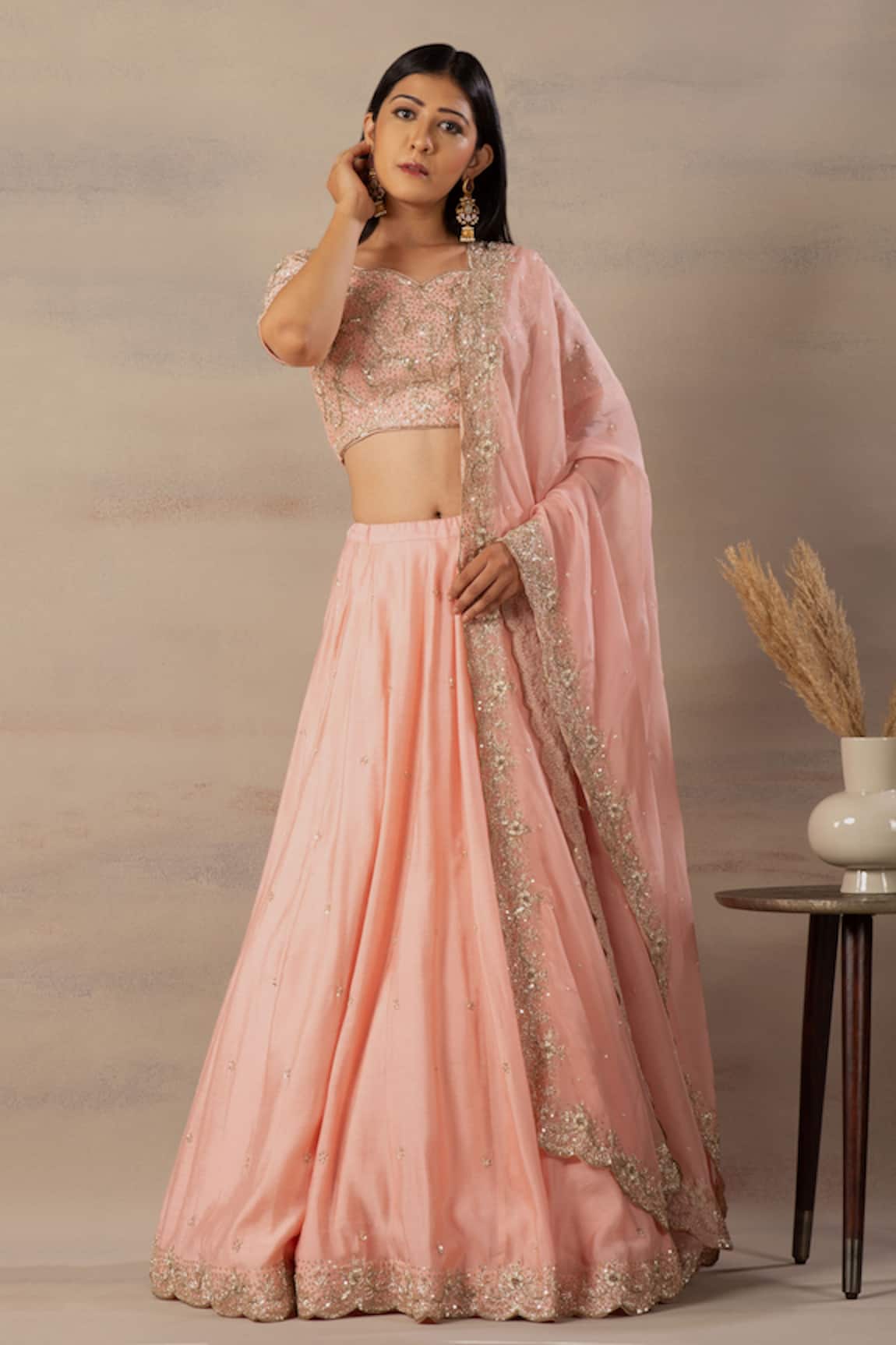 Anupraas By Nishant And Rahul Zardozi Embroidered Lehenga Set