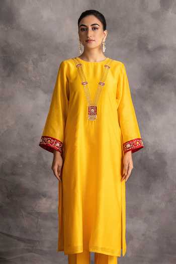 Anantaa By Roohi Silk Chanderi Kurta 