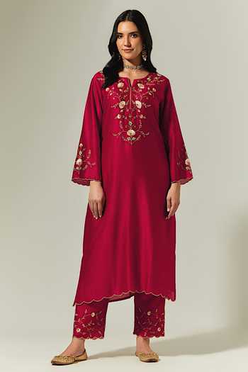 Anantaa By Roohi Silk Chanderi Embroidered Kurta 