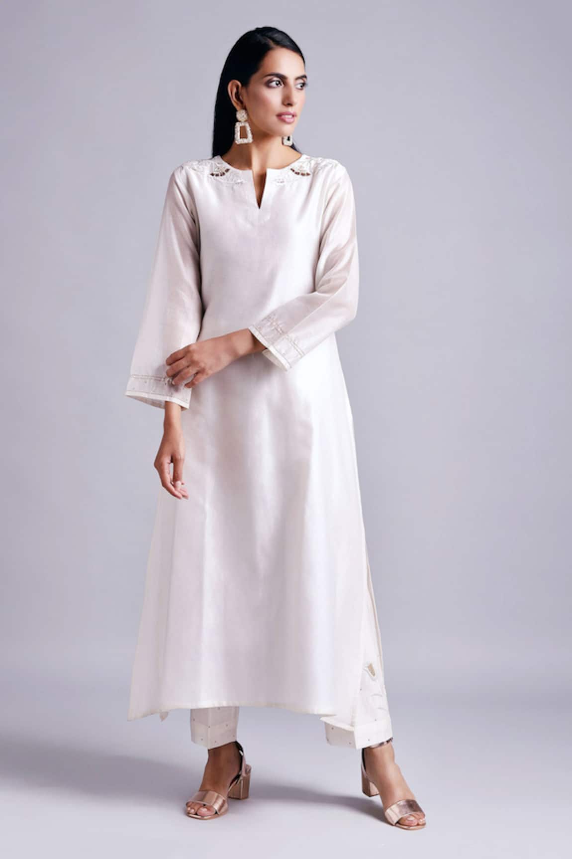 Anantaa By Roohi Silk Chanderi Kurta