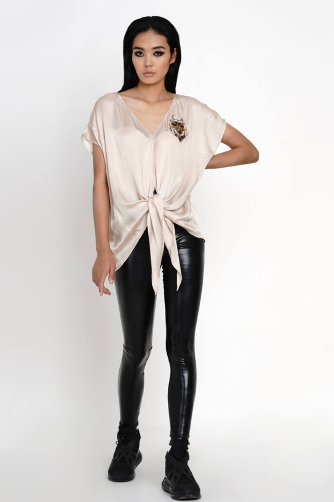 Angry Owl Knotted Top